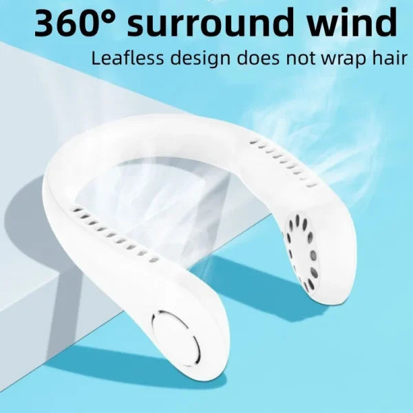 Portable Rechargeable Fan Bladeless Neck Fan (random Color)