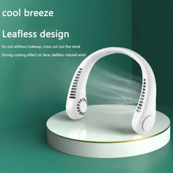 Portable Rechargeable Fan Bladeless Neck Fan (random Color)