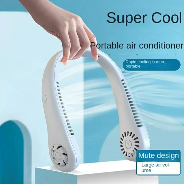 Portable Rechargeable Fan Bladeless Neck Fan (random Color)