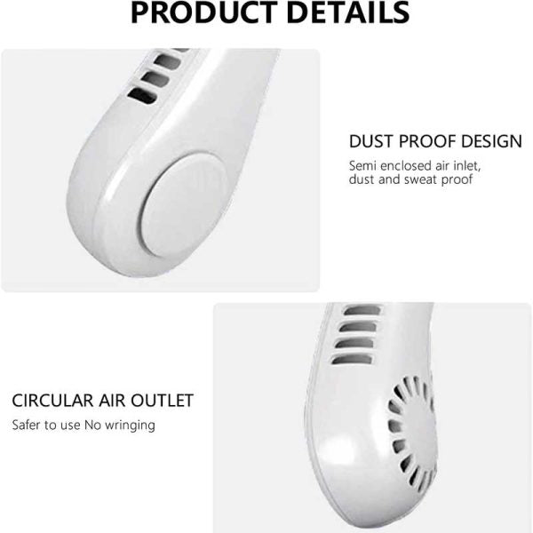 Portable Rechargeable Fan Bladeless Neck Fan (random Color)